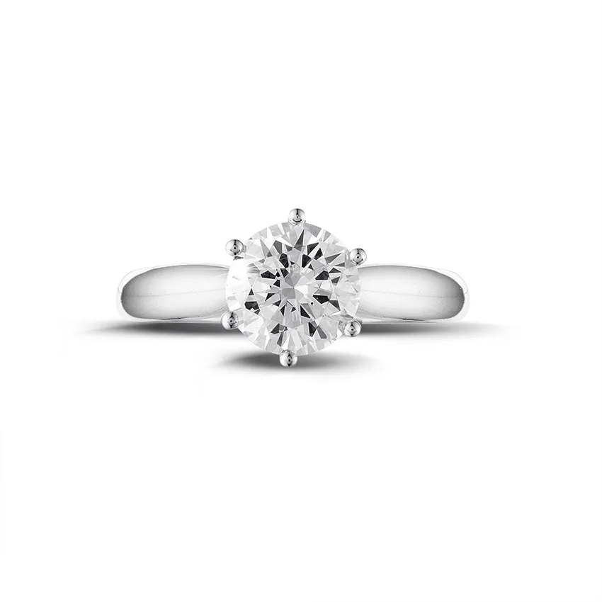 1.50 quilates anillo solitario diamante de oro blanco 