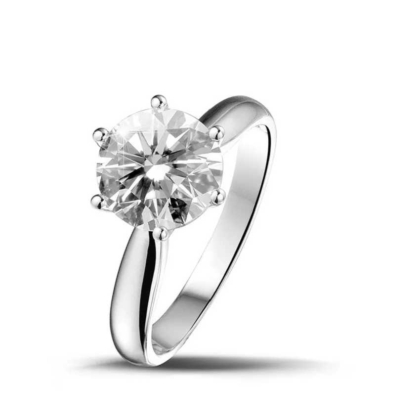 2.00 quilates anillo solitario diamante en platino 