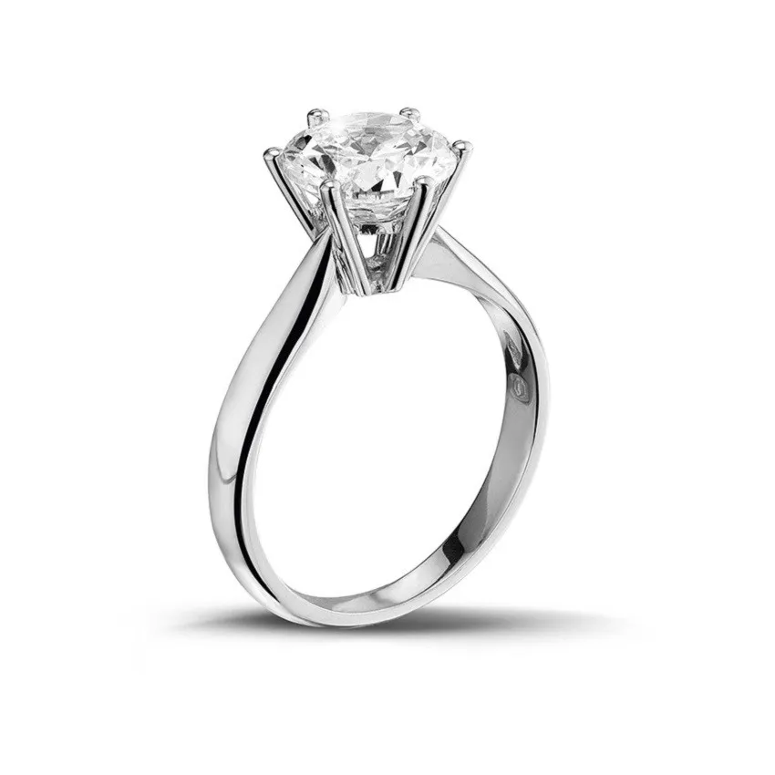 2.00 quilates anillo solitario diamante en platino 