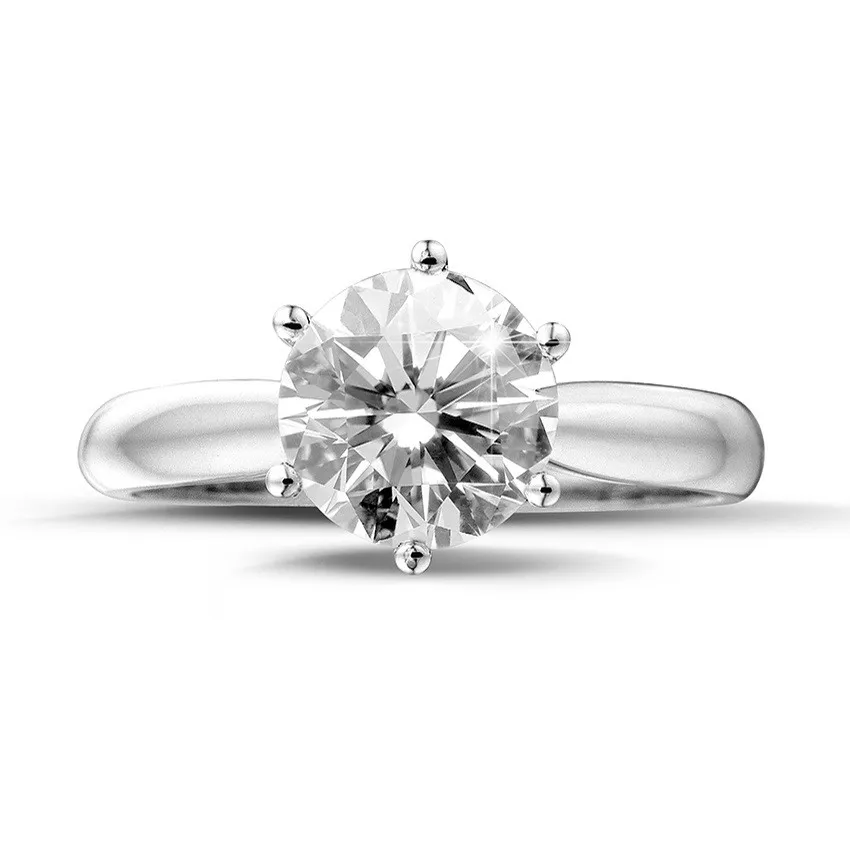 2.00 quilates anillo solitario diamante en platino 