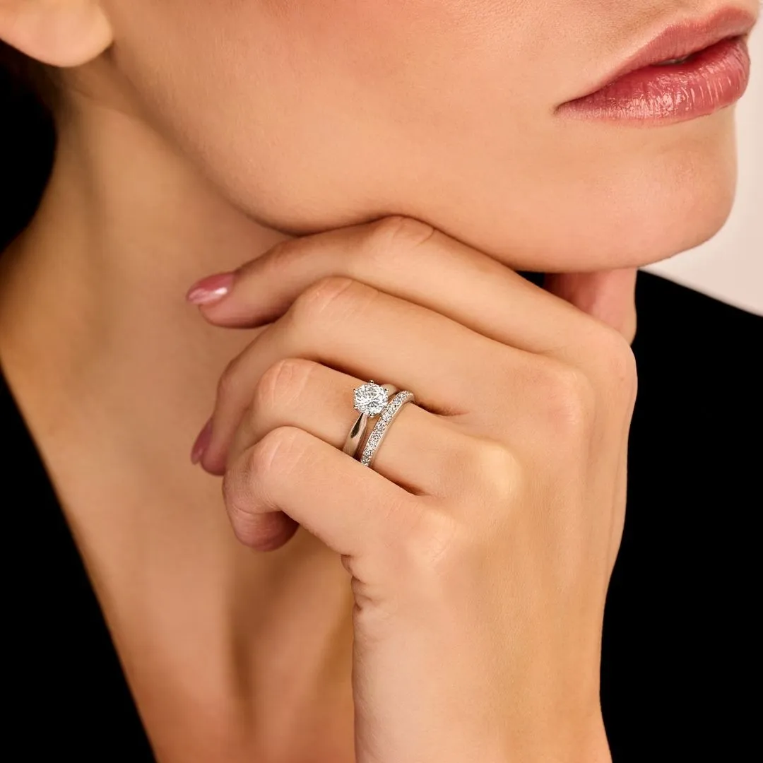 2.00 quilates anillo solitario diamante en platino 