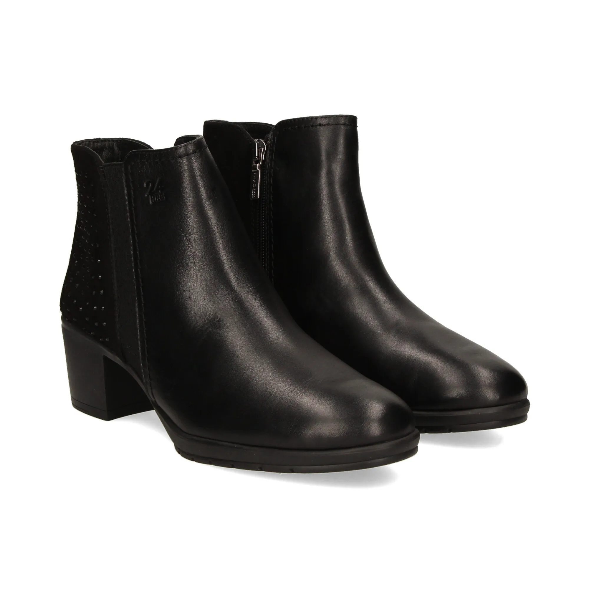 24 HORAS BOTINES CON TACóN DE MUJER MISTS NEGRO /
