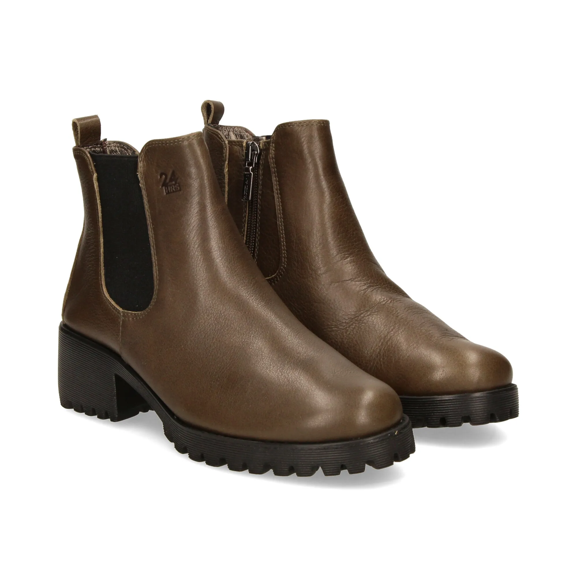 24 HORAS Botines con tacón de Mujer RIFF MUSGO