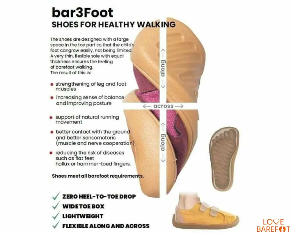 3F BAR3FOOT ZAPATILLAS RESPETUOSAS CROSS DENVER ROSAGRIS