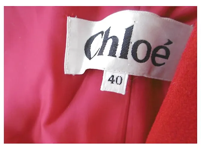 Abrigo de chloé Roja 