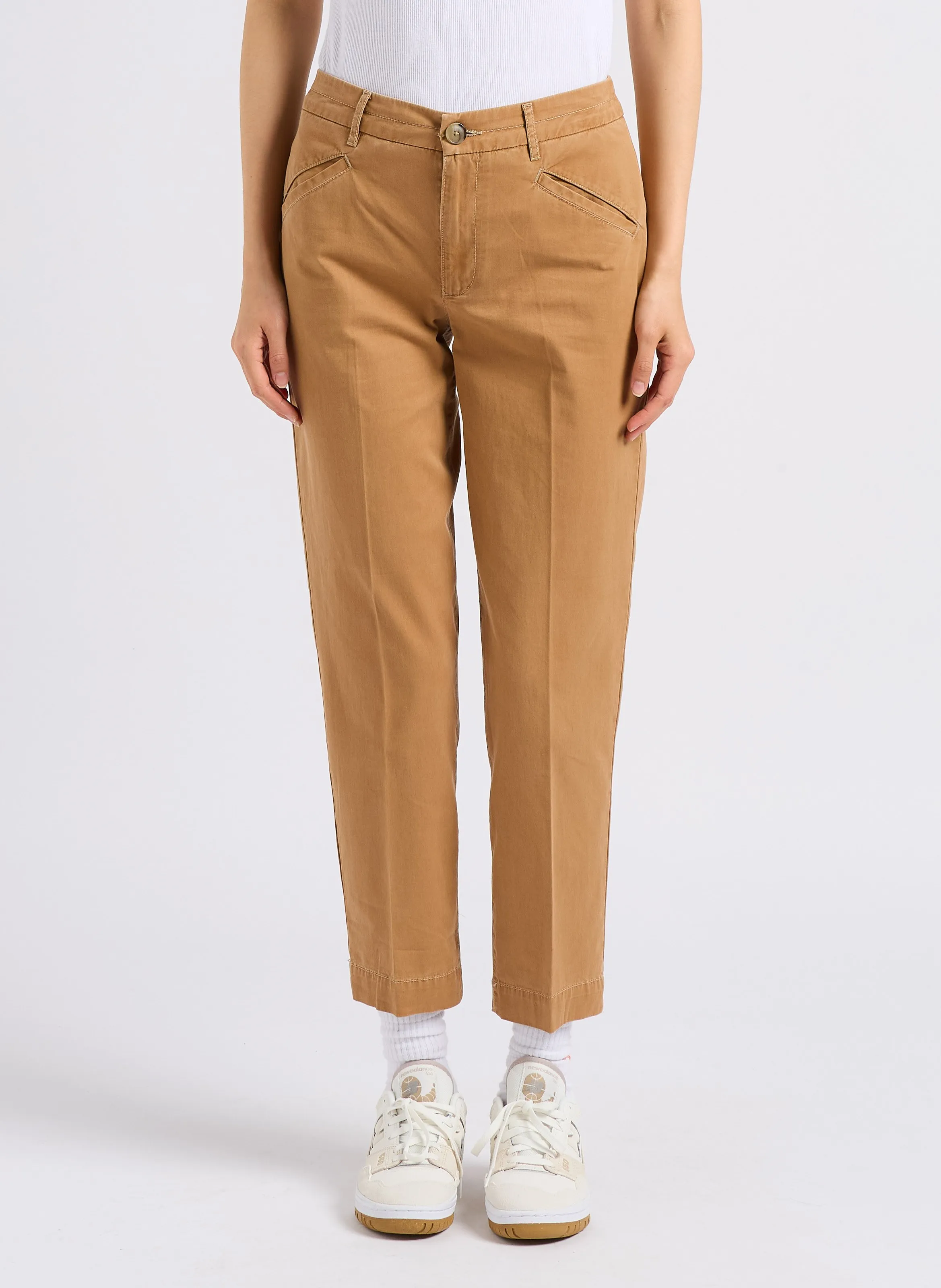 ADEMAR  PANTALóN PITILLO DE MEZCLA DE ALGODóN EN MARRON