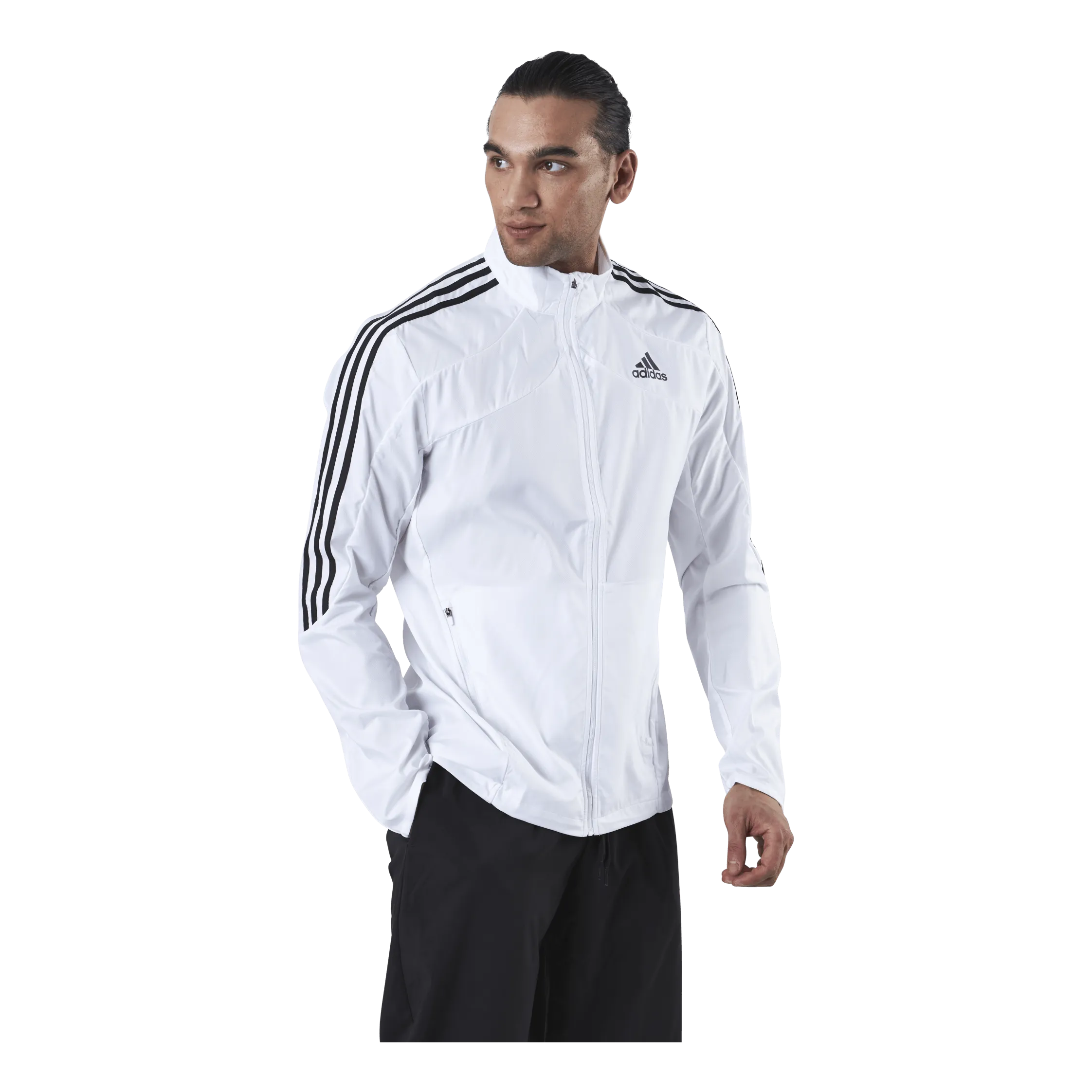 Adidas Adidas Marathon Jacket 3 Stripe Men White / Black