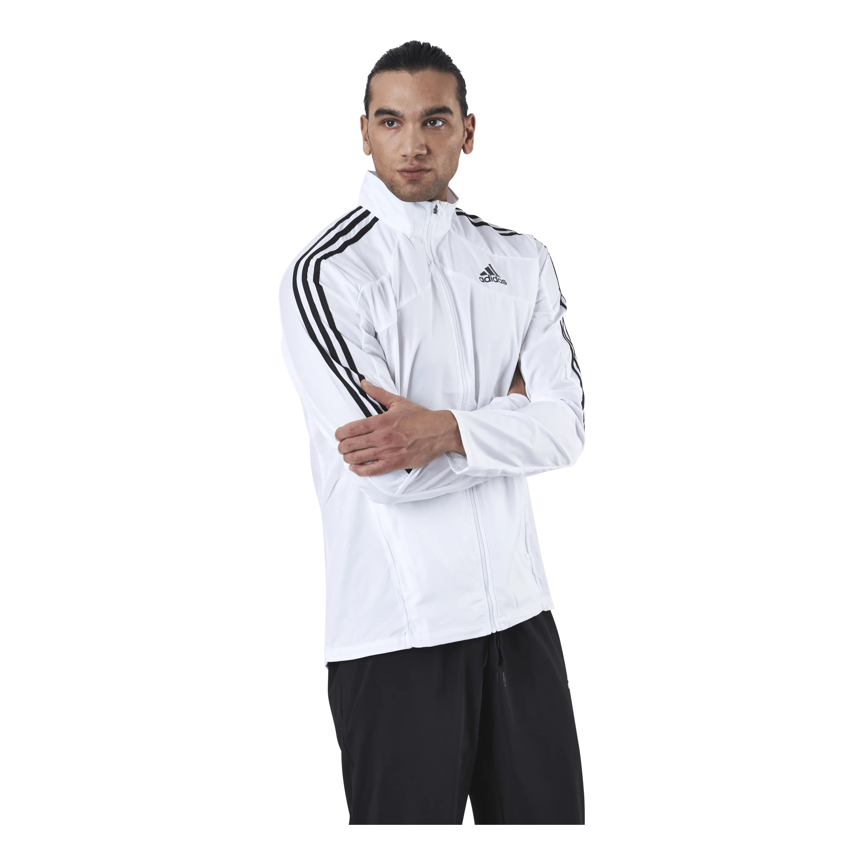 Adidas Adidas Marathon Jacket 3 Stripe Men White / Black