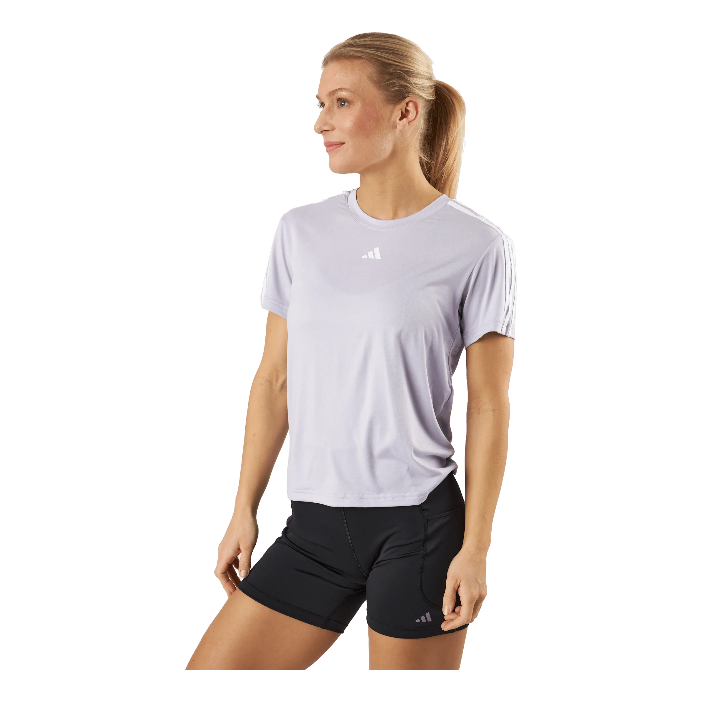 ADIDAS AEROREADY TRAIN ESSENTIALS 3STRIPES TSHIRT SILDAW/WHITE