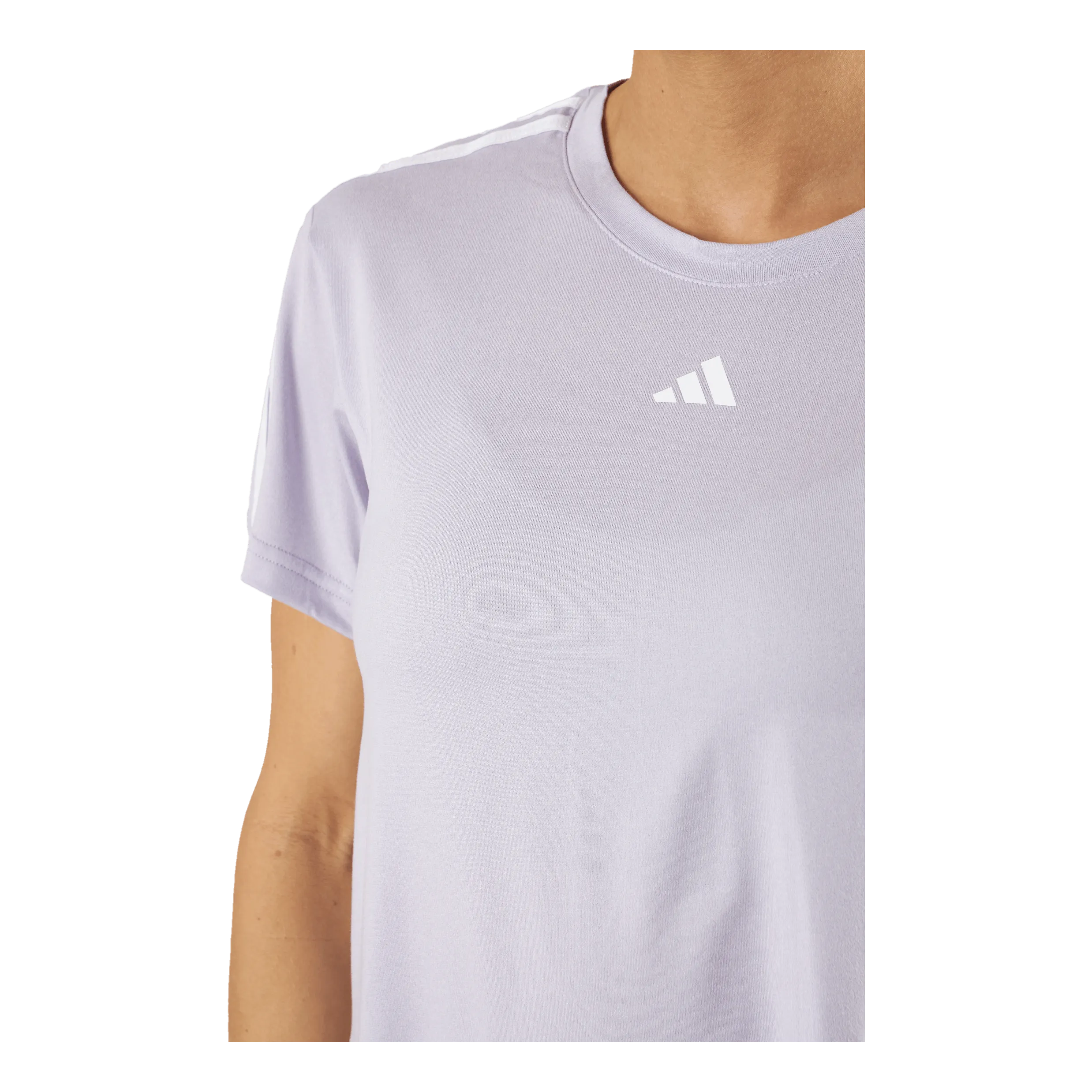 ADIDAS AEROREADY TRAIN ESSENTIALS 3STRIPES TSHIRT SILDAW/WHITE
