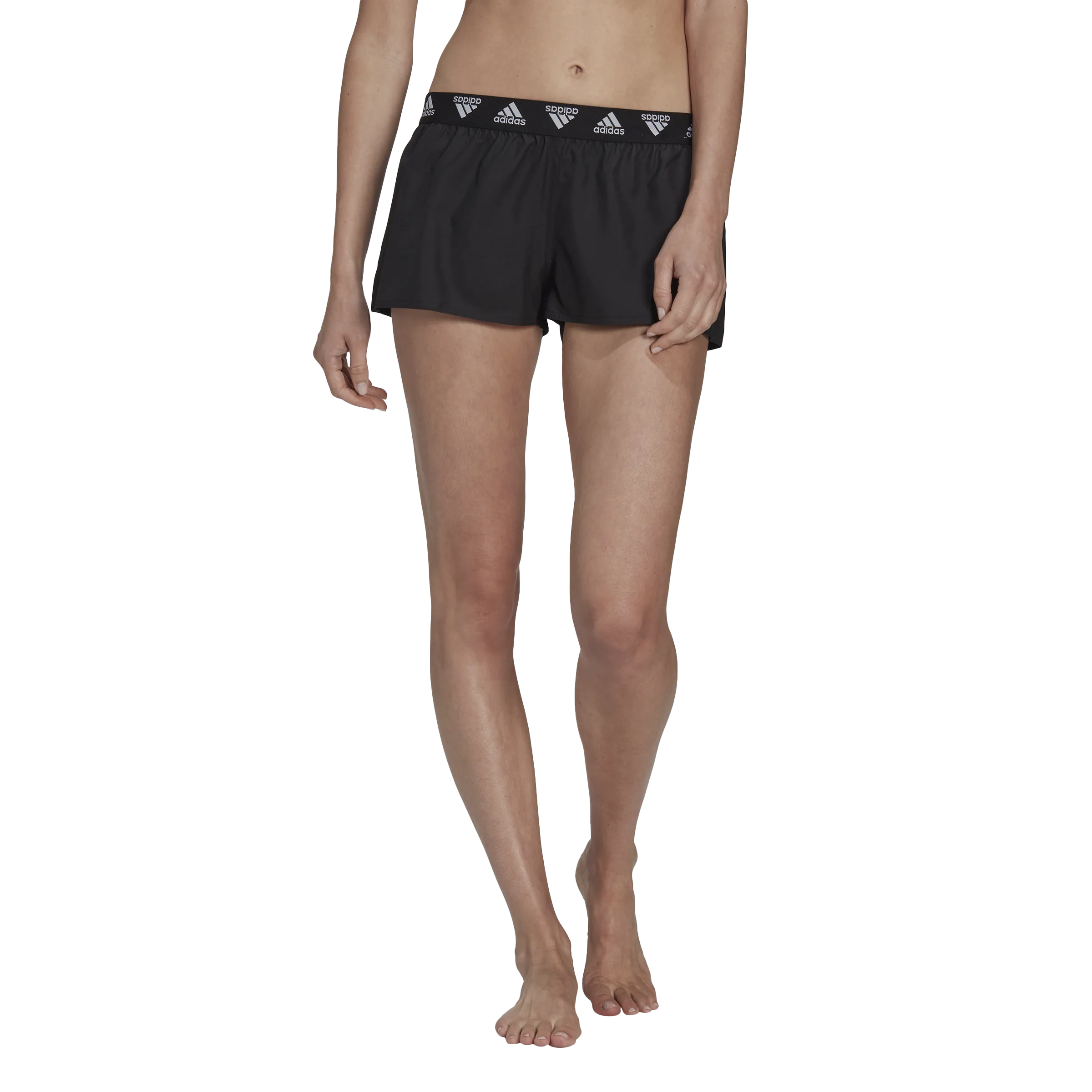 Adidas Branded Beach Shorts Black