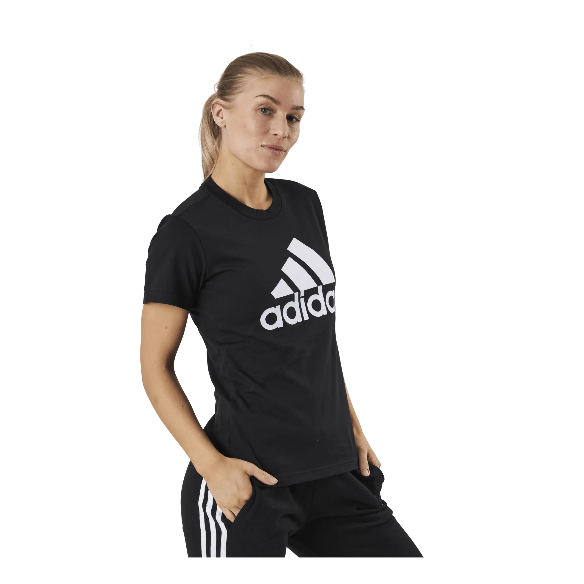 ADIDAS ESSENTIALS REGULAR TSHIRT BLACK / WHITE
