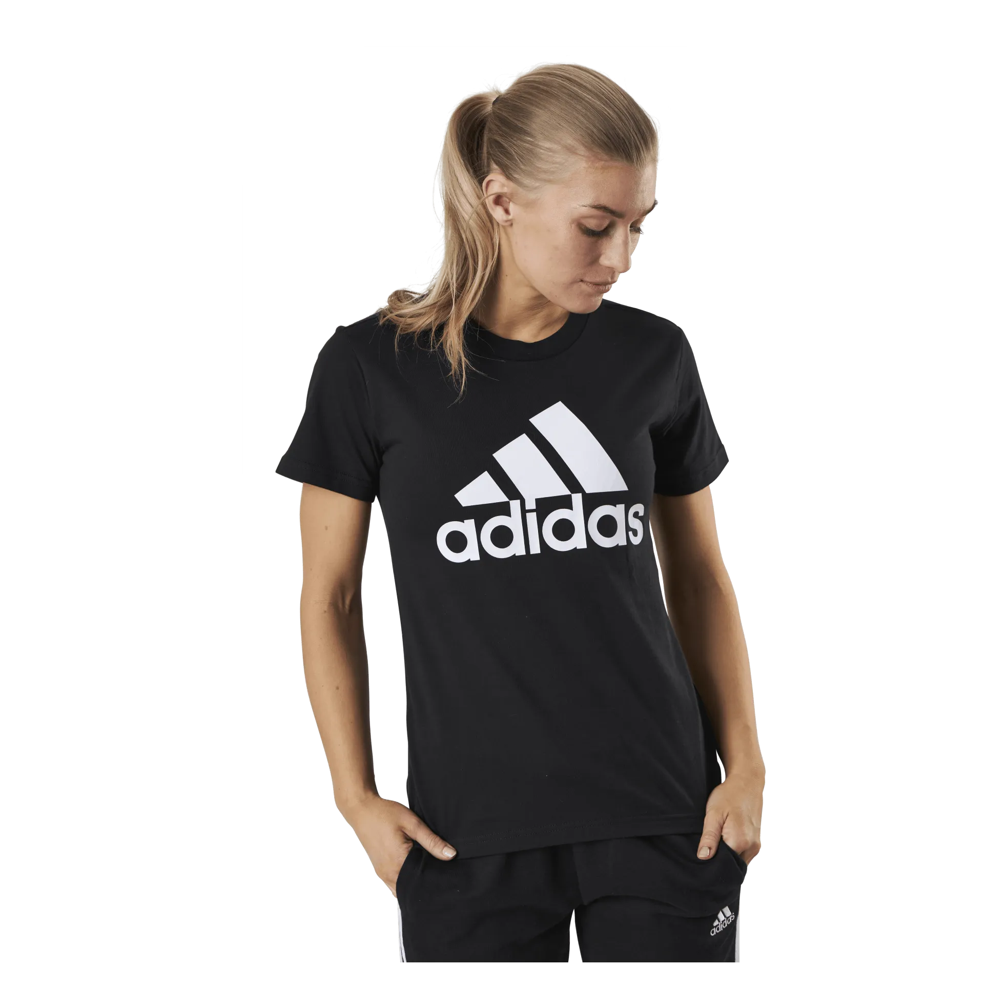 ADIDAS ESSENTIALS REGULAR TSHIRT BLACK / WHITE
