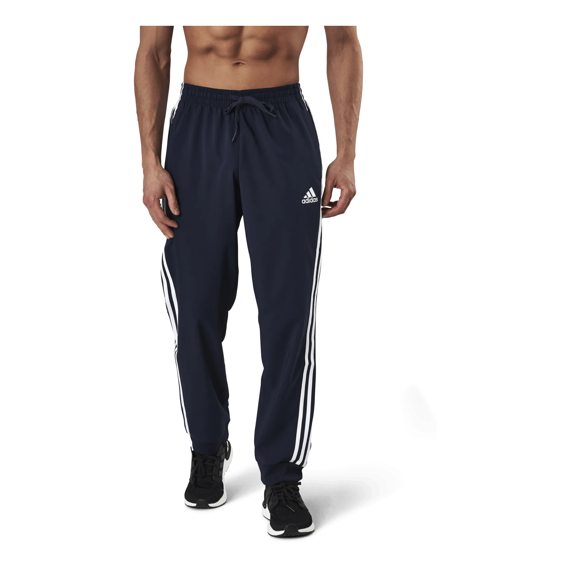 Adidas Essentials Tapered Cuff 3 Stripes Pants Legend Ink