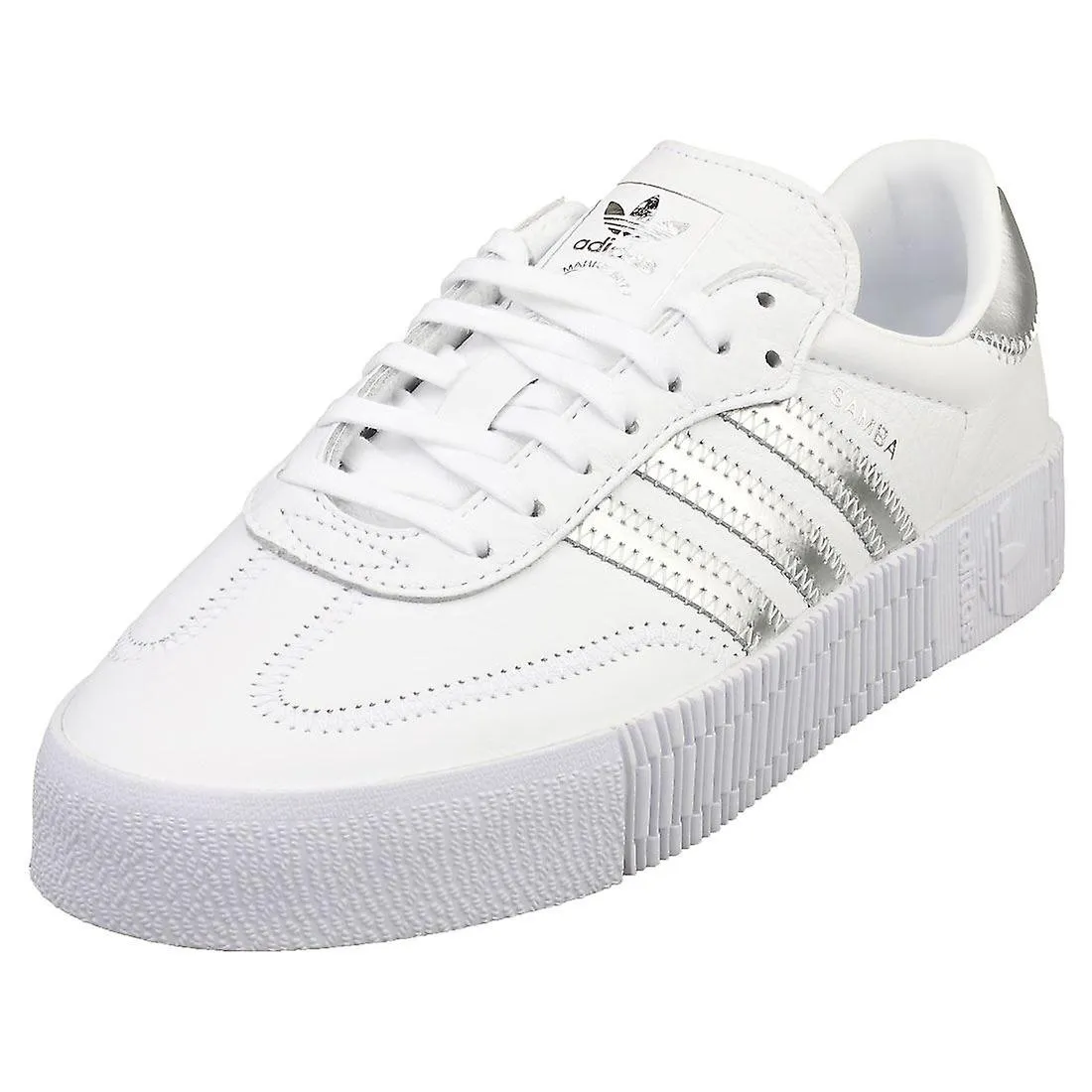 adidas Sambarose Zapatillas de Moda para Mujer en Blanco Plata