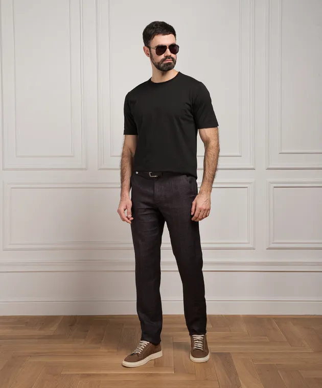 Agnona Blue linen pants