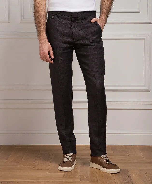Agnona Blue linen pants