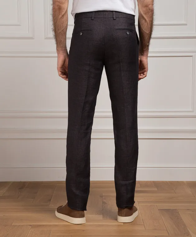 Agnona Blue linen pants