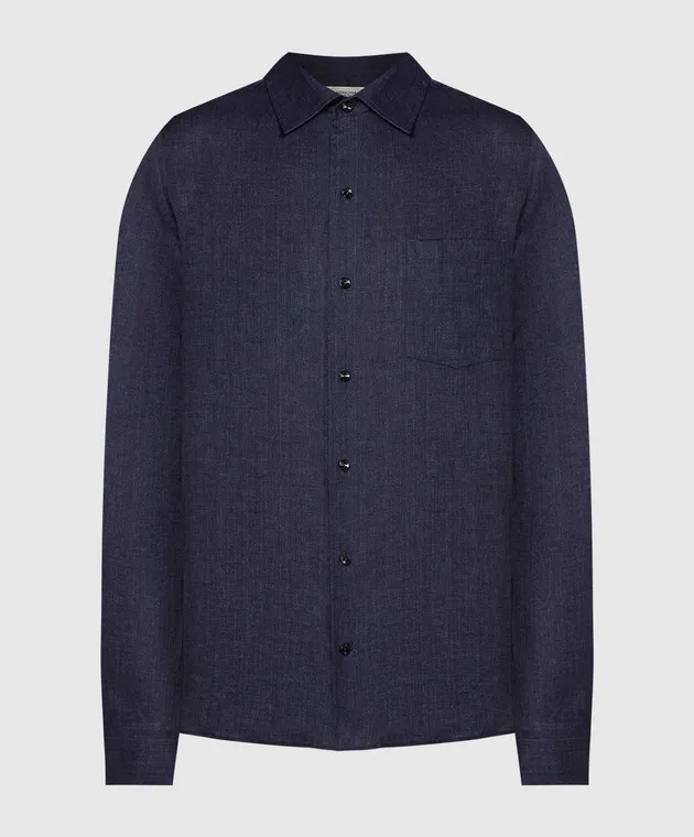 Agnona Blue linen shirt
