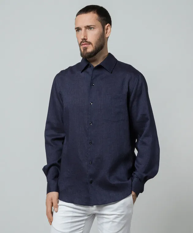 Agnona Blue linen shirt
