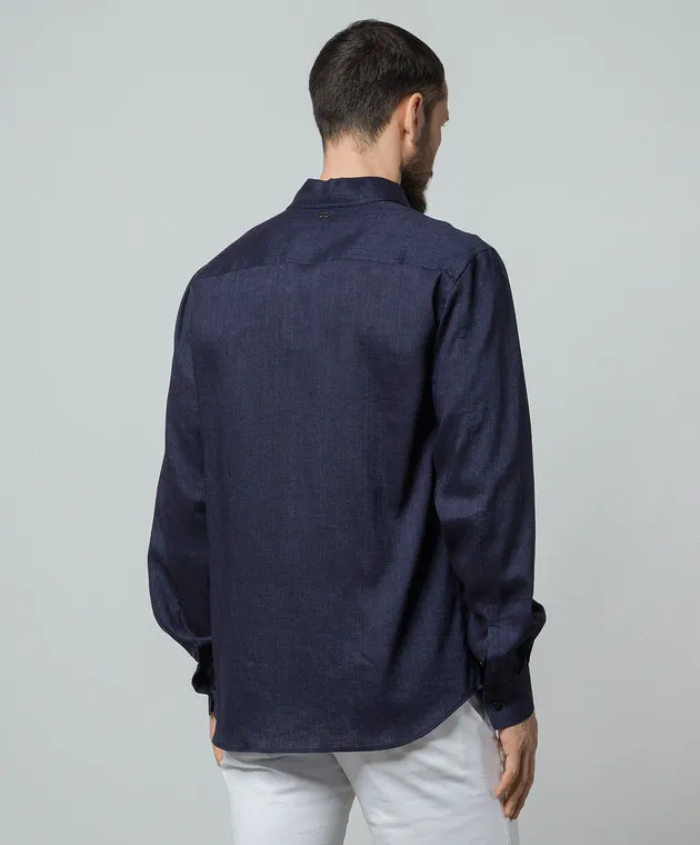 Agnona Blue linen shirt