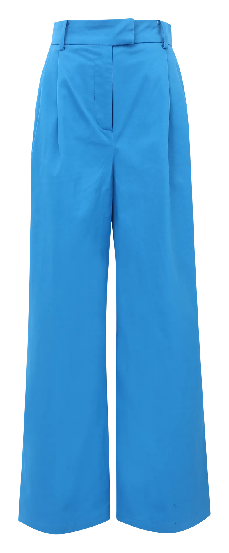 ALBANE  PANTALóN RECTO DE ALGODóN DE TALLE ALTO EN AZUL