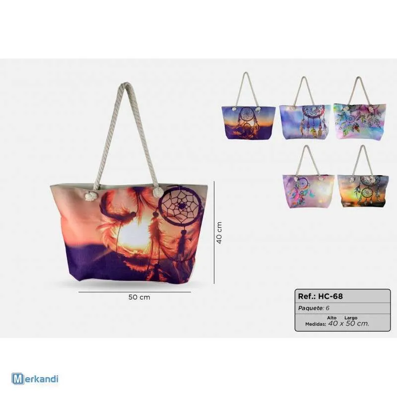 AMPLIA COLECCIóN DE BOLSOS DE PLAYA VARIADOS  PACKS DE LOTE ECONóMICOS 52X14X33CM