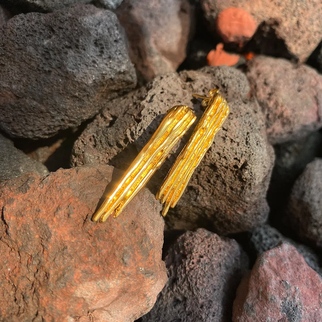 Aretes Cascada Rectangular Chapa