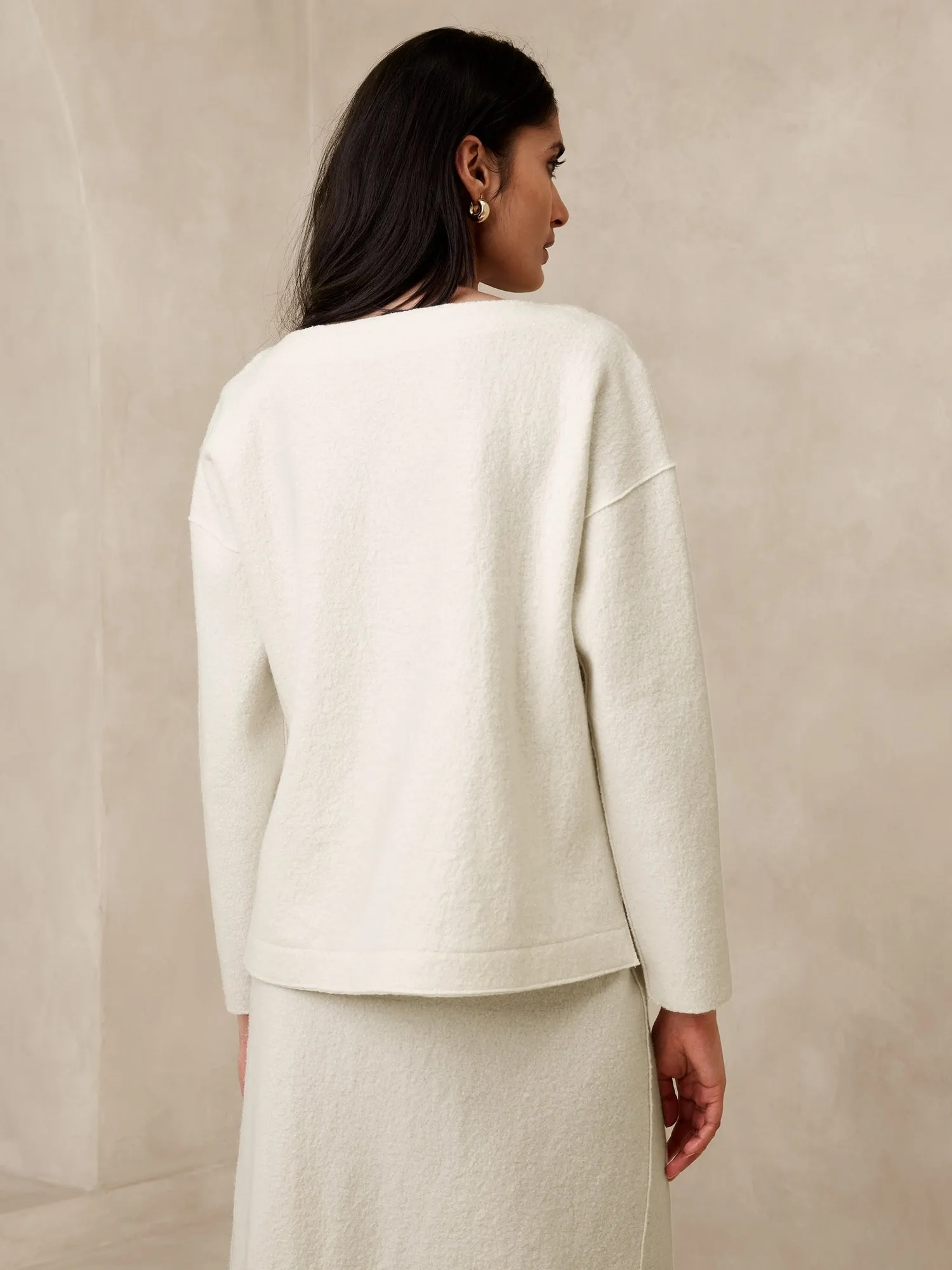 BANANA REPUBLIC POLERA MUJER ROMINA WOOLBLEND BOUCLÉ