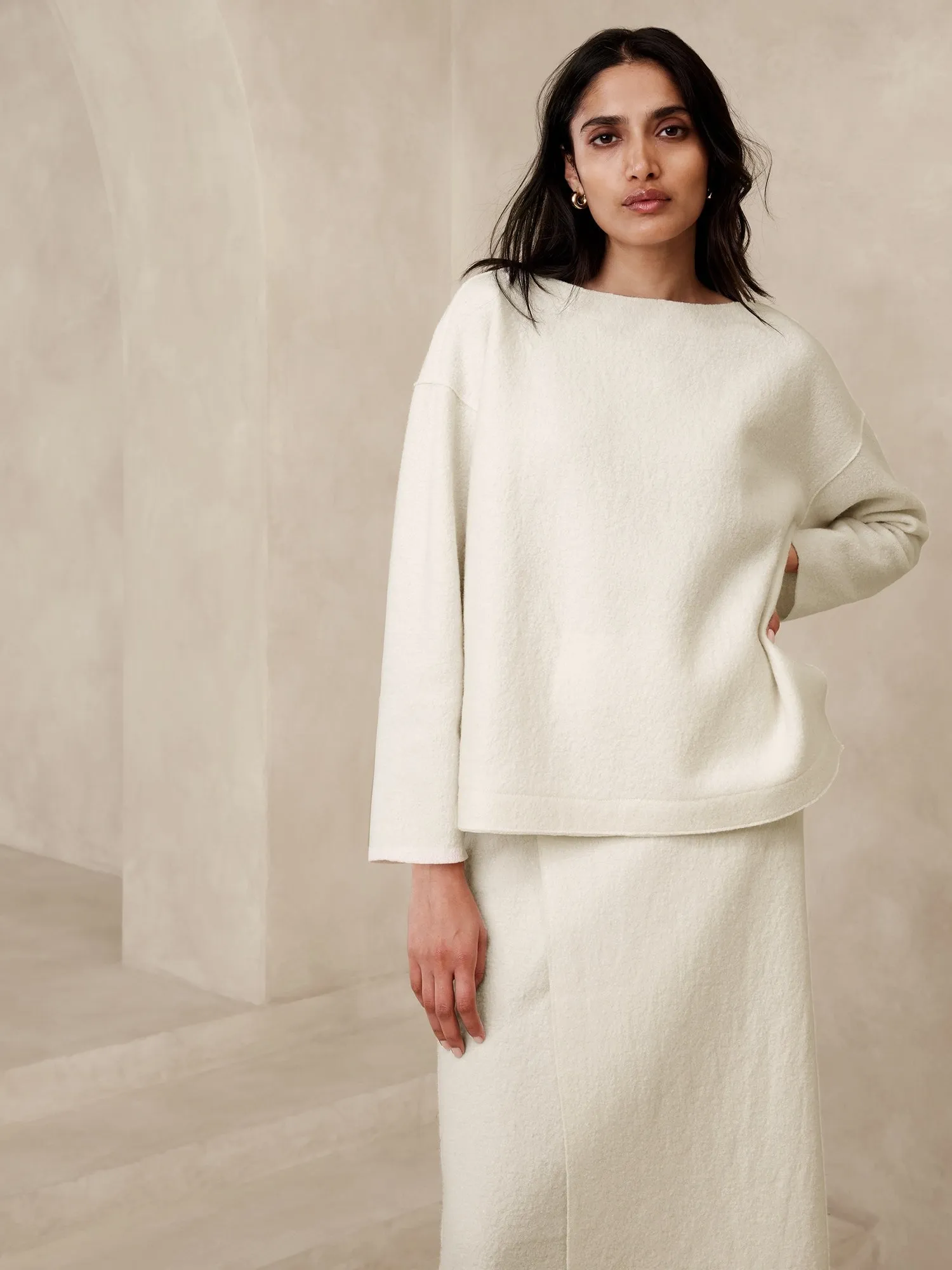 BANANA REPUBLIC POLERA MUJER ROMINA WOOLBLEND BOUCLÉ