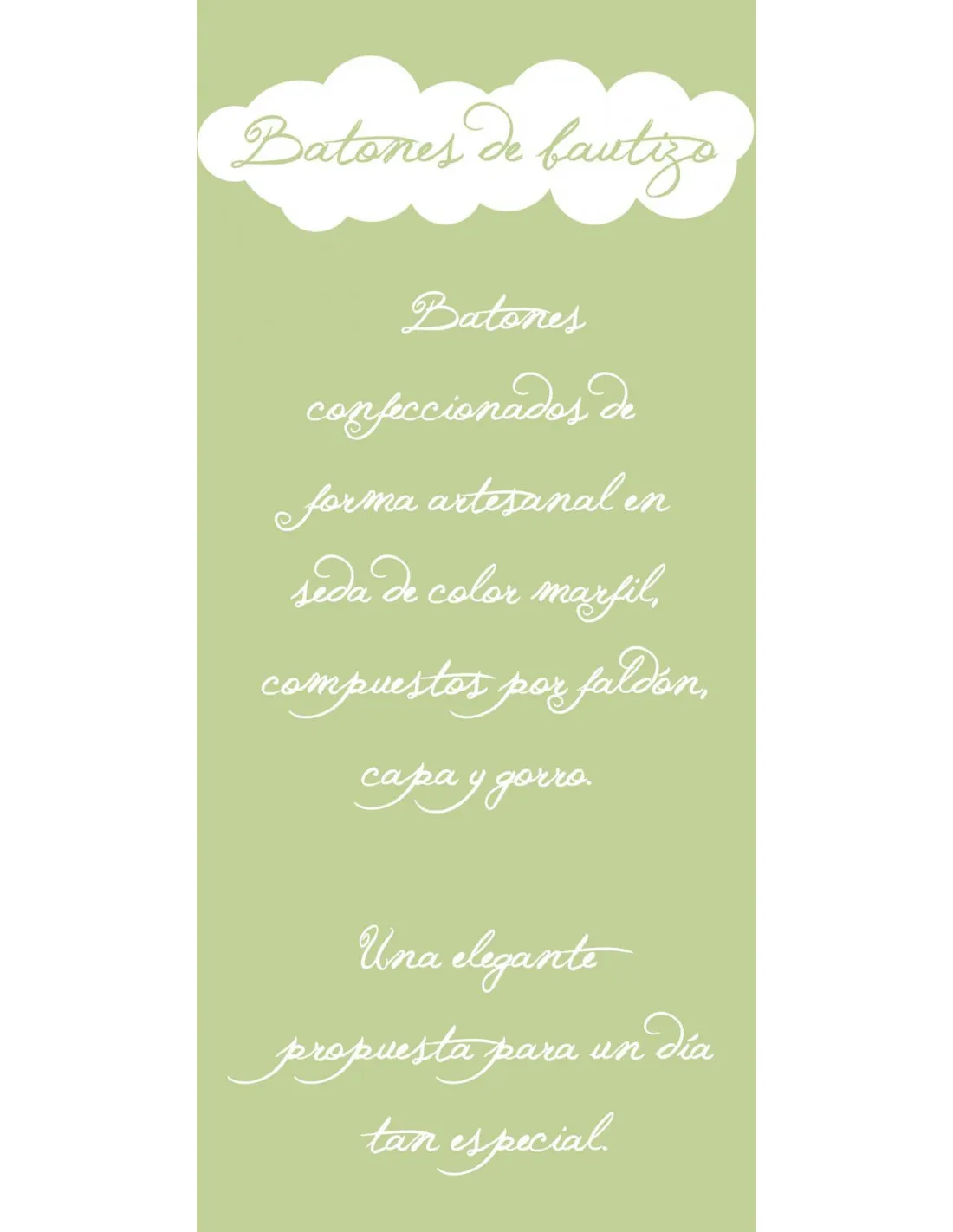 Batón largo para Bautizo mod 19 de Artesanía Chari