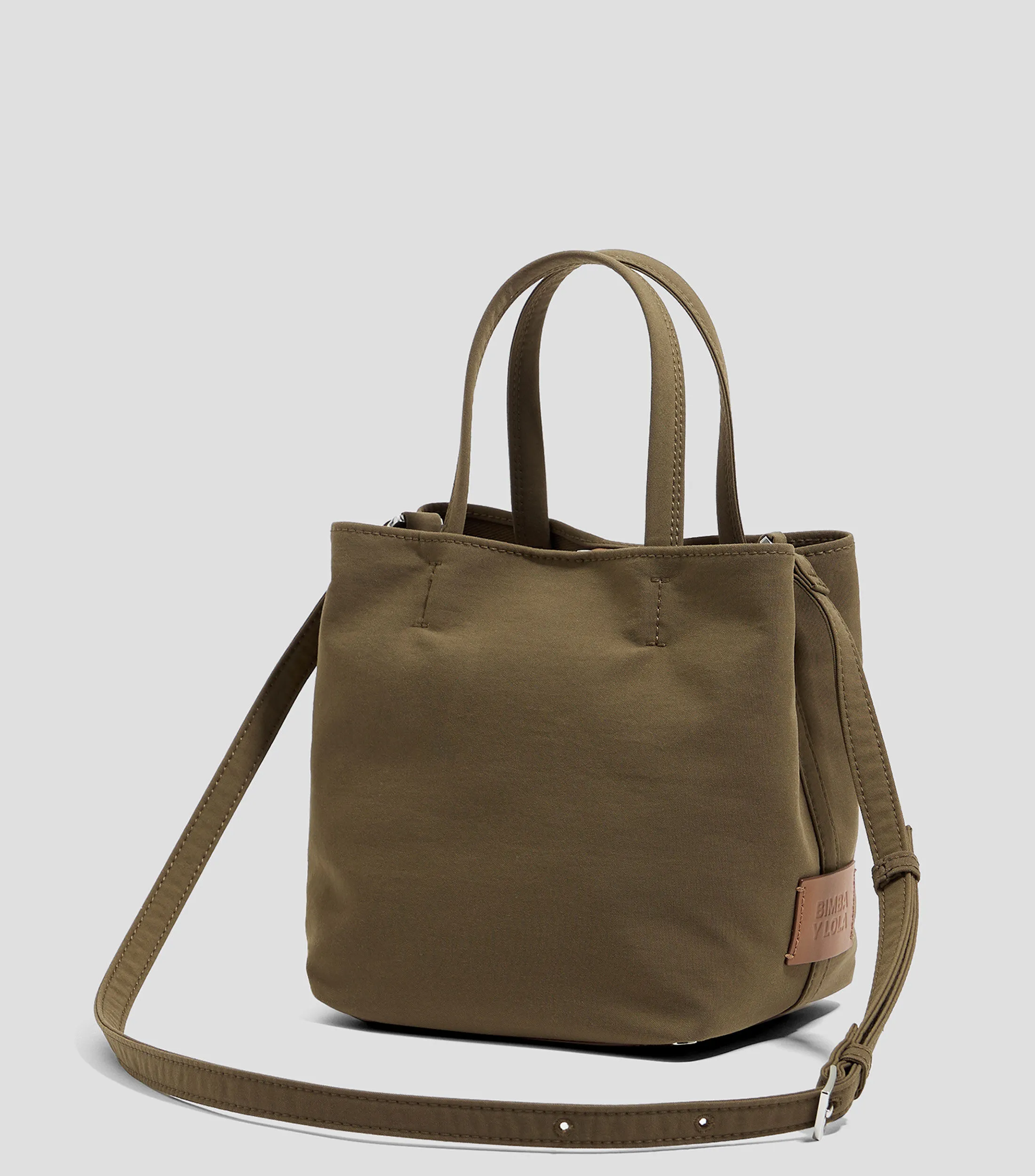 Bimba y Lola Bolso crossbody Chihuahua pequeño gabardina oliva Mujer