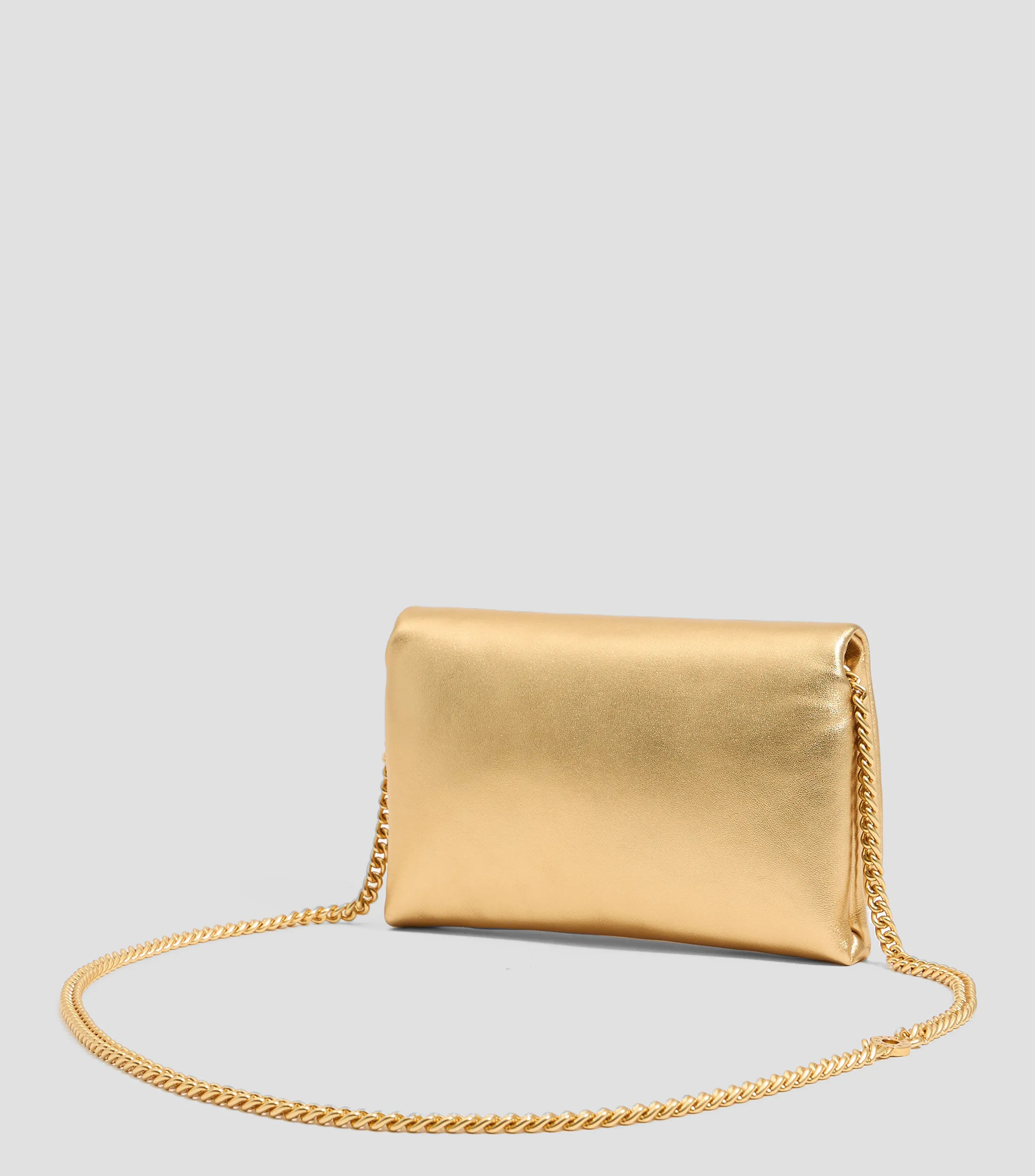 Bimba y Lola Bolso solapa mini piel napa oro Mujer