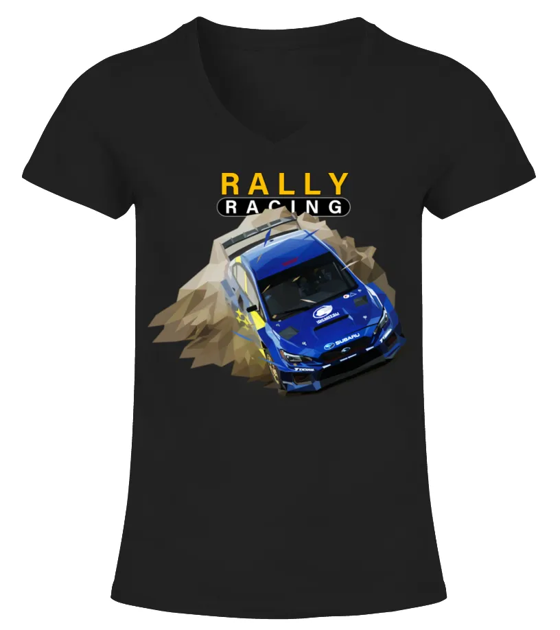 BK.SUBARU IMPREZA FULL THROTTLE TSHIRT CAMISETA CUELLO PICO MUJER