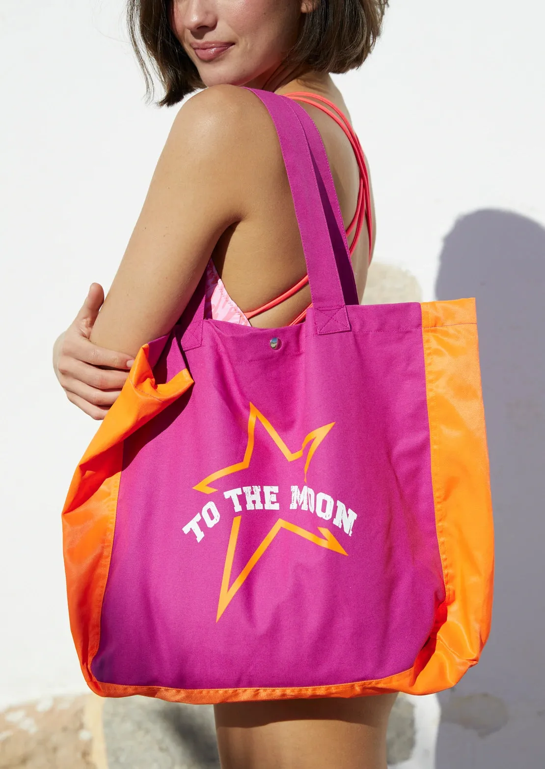 BOLSA DE PLAYA ROSA FUCSIA