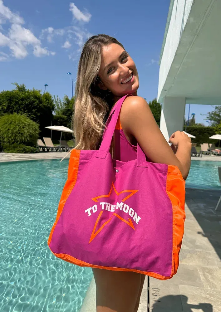 BOLSA DE PLAYA ROSA FUCSIA