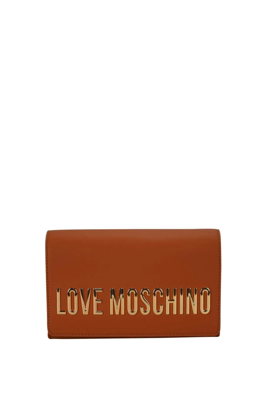 Bolso bandolera marrón con cadena y maxilogo 