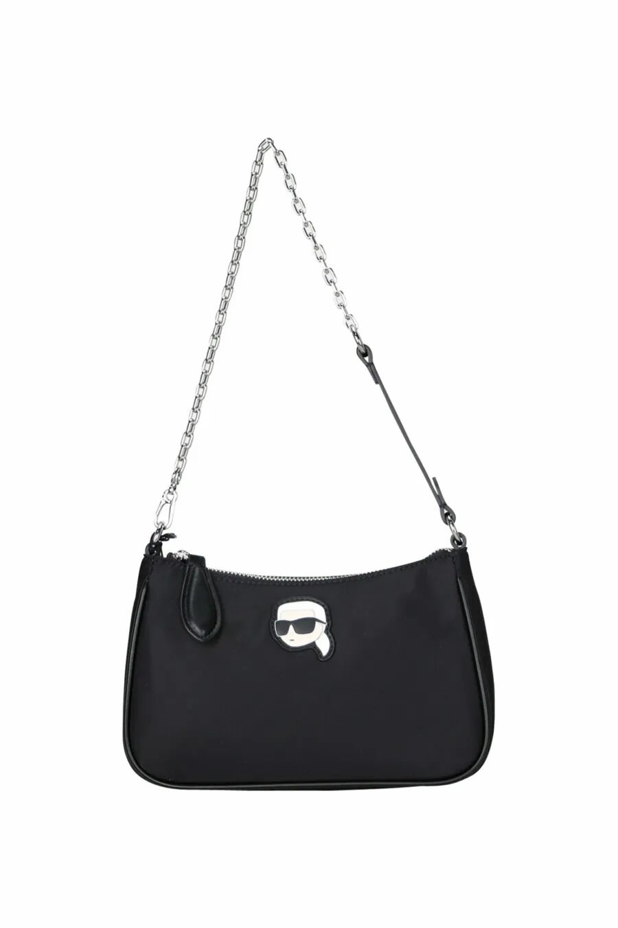 Bolso bandolera negro con minilogo 