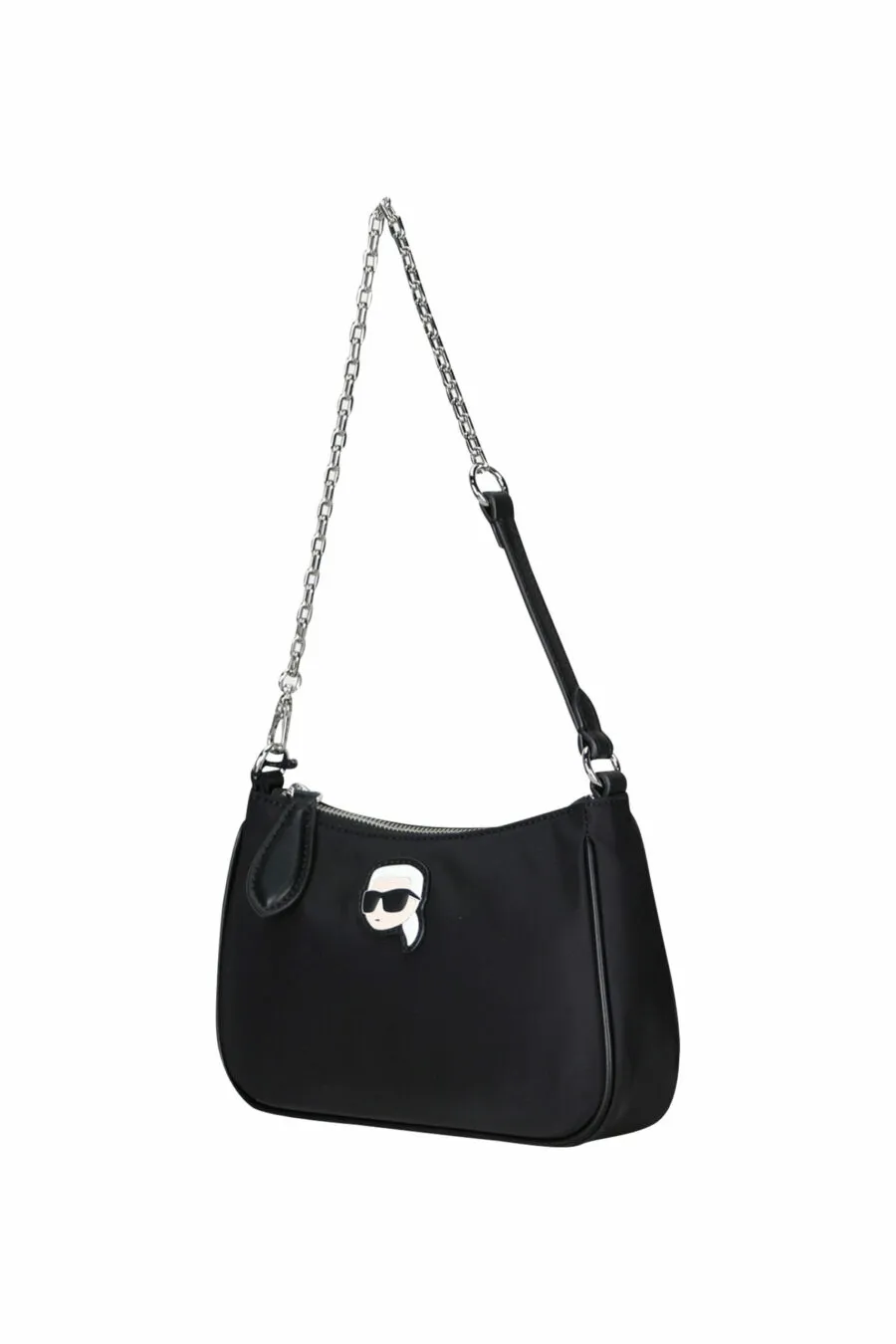 Bolso bandolera negro con minilogo 