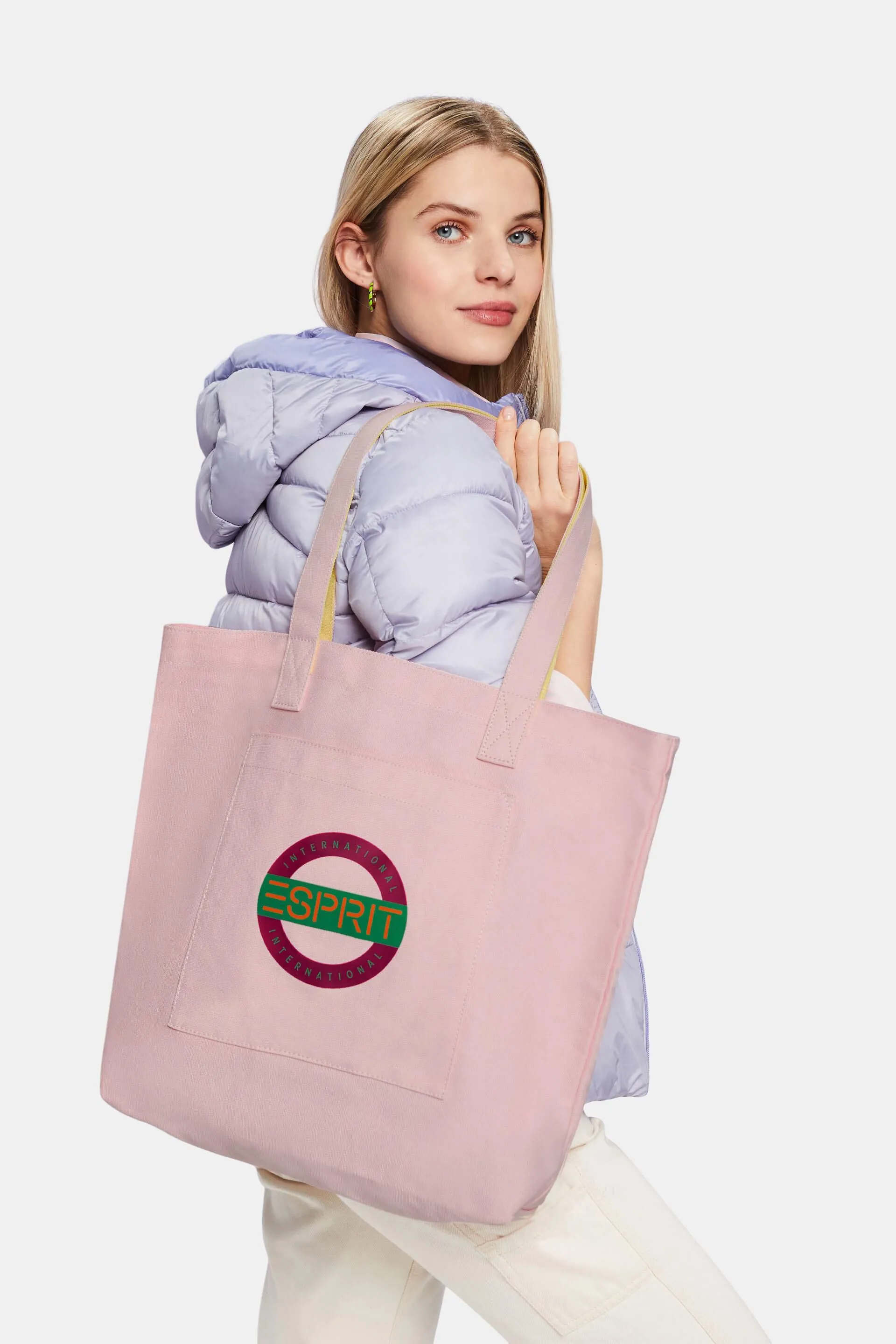 Bolso de mano de lona con logotipo