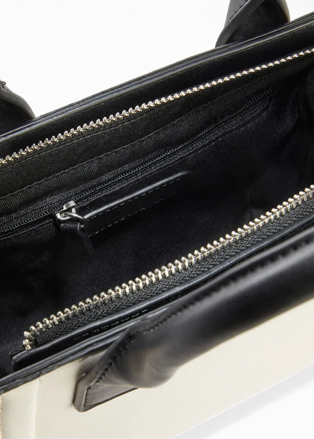 BOLSO DE MANO NEGROCREMA