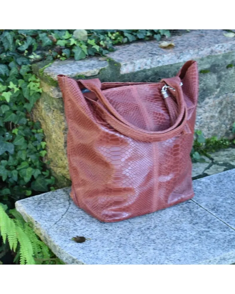 Bolso de piel grabada BAG shopping