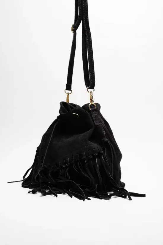BOLSO DE PIEL MAUMERE  NEGRO