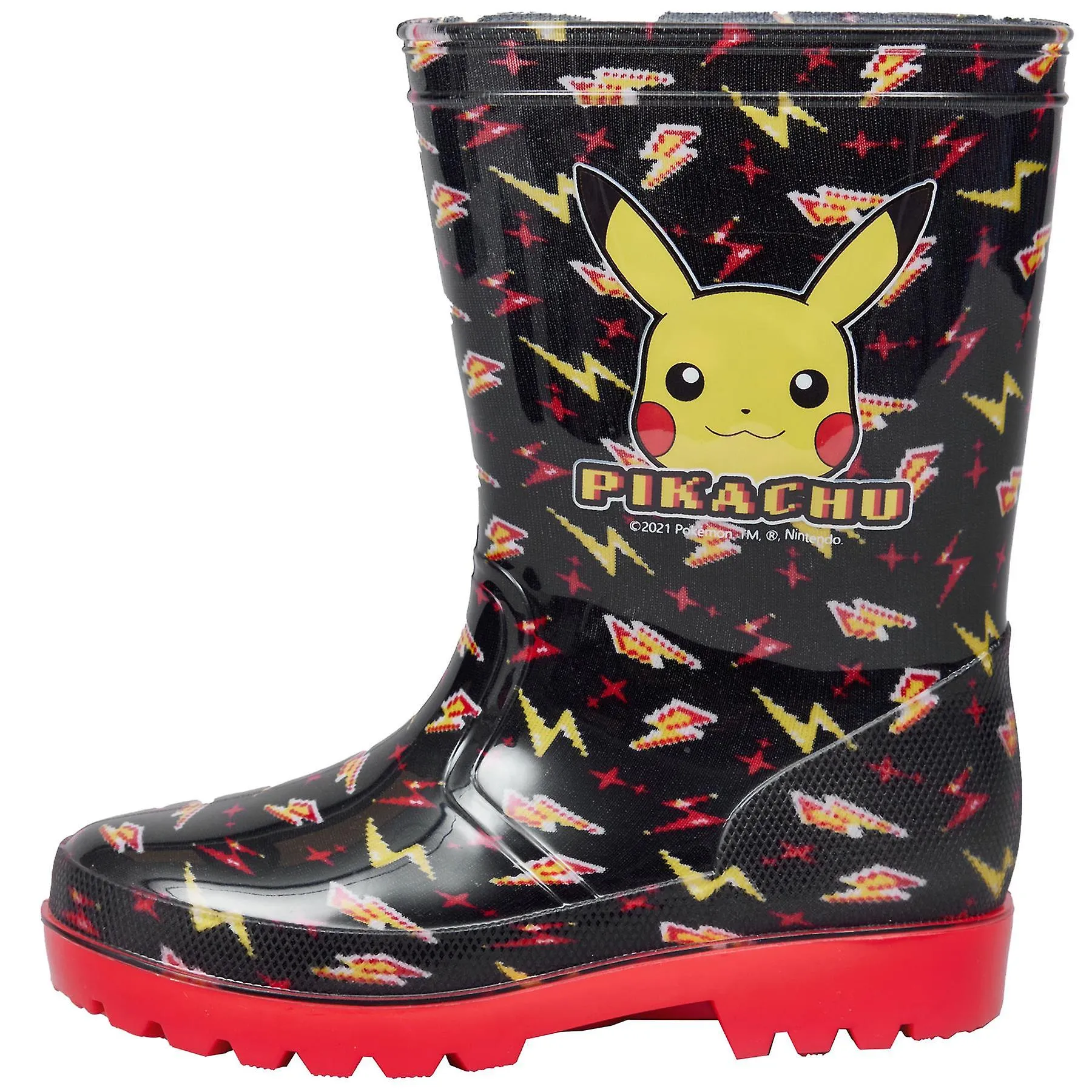 Botas de lluvia antideslizantes Botas de agua Pikachu Zapatos Pokemon Wellington con licencia oficial