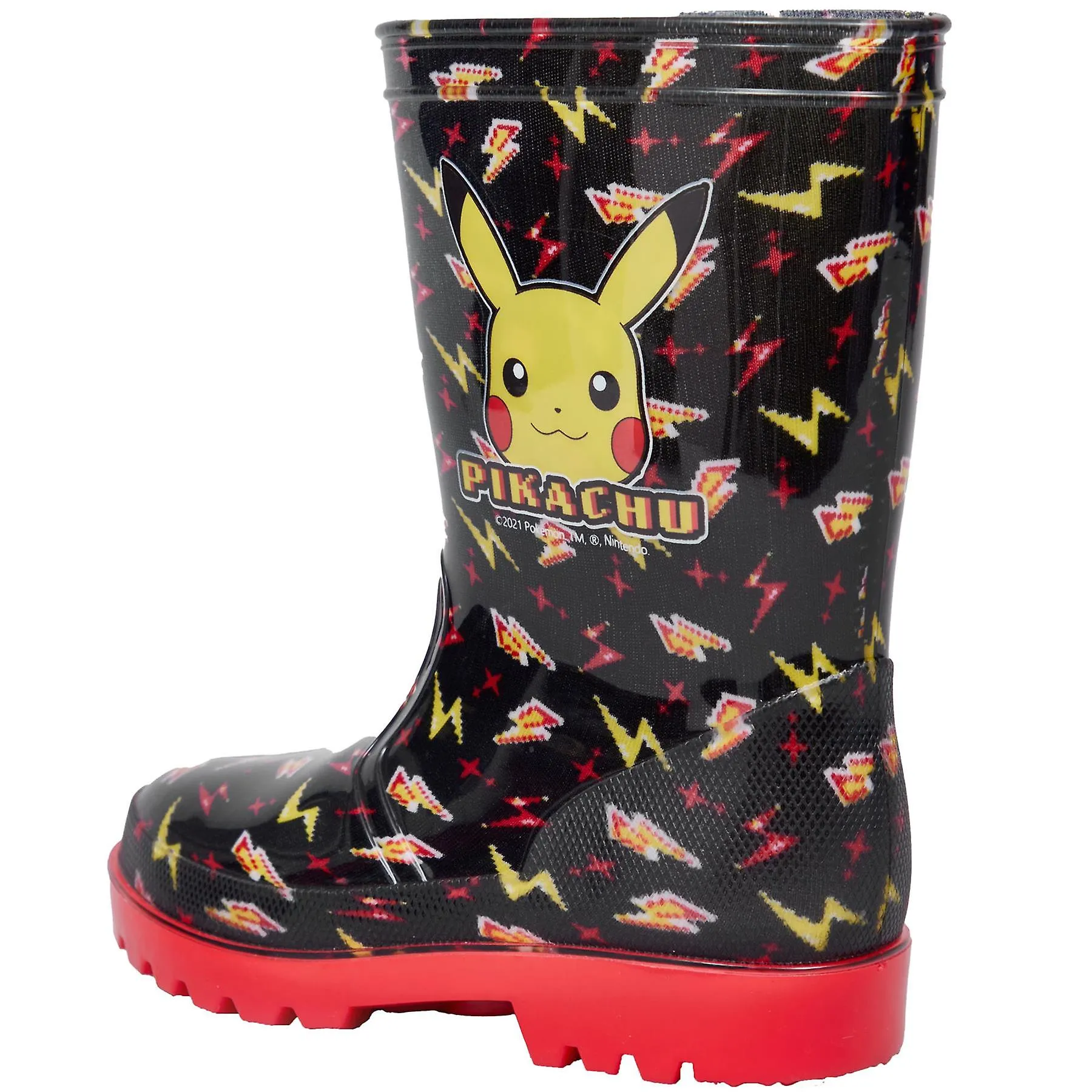 Botas de lluvia antideslizantes Botas de agua Pikachu Zapatos Pokemon Wellington con licencia oficial