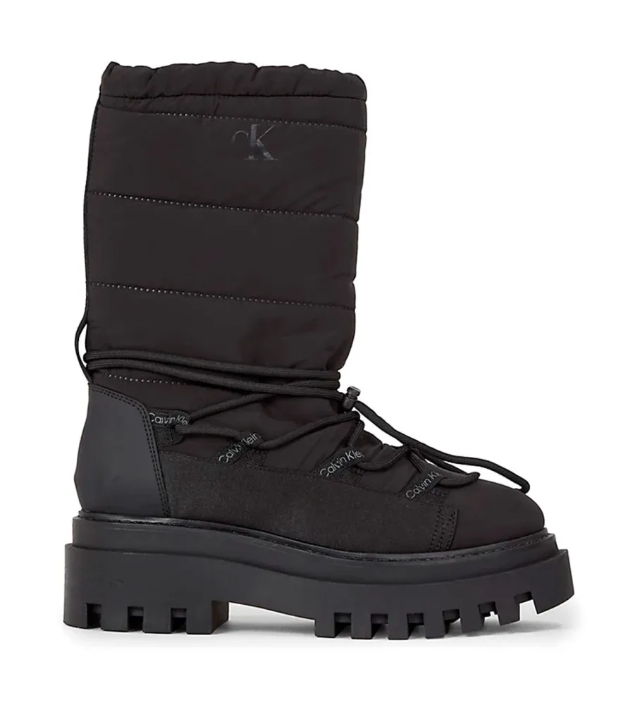 BOTAS DE NIEVE ACOLCHADAS NEGRO ALTURA PLATAFORMA 6CM