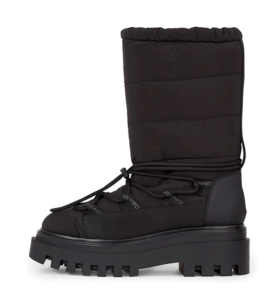 BOTAS DE NIEVE ACOLCHADAS NEGRO ALTURA PLATAFORMA 6CM