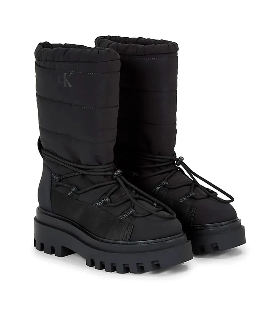 BOTAS DE NIEVE ACOLCHADAS NEGRO ALTURA PLATAFORMA 6CM