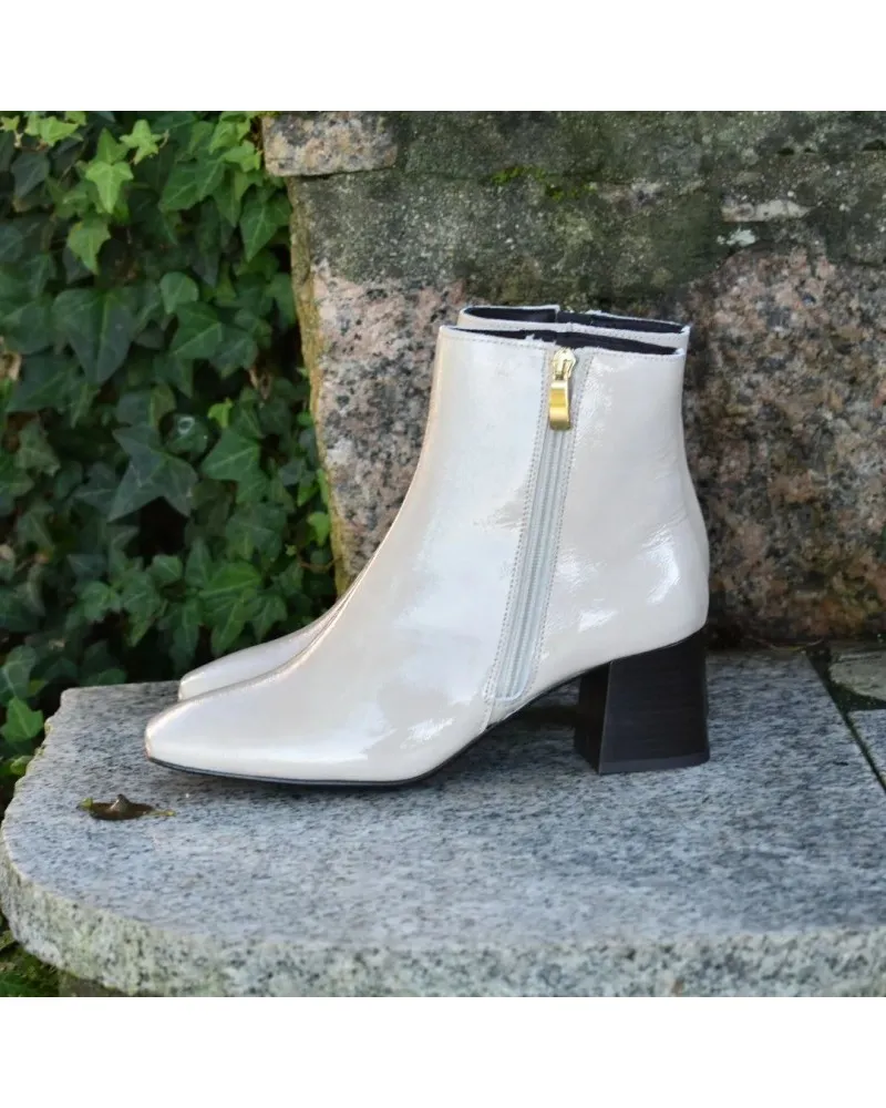 BOTINES DE CHAROL  PIEL |CALMODA 5103 TACóN ANCHO