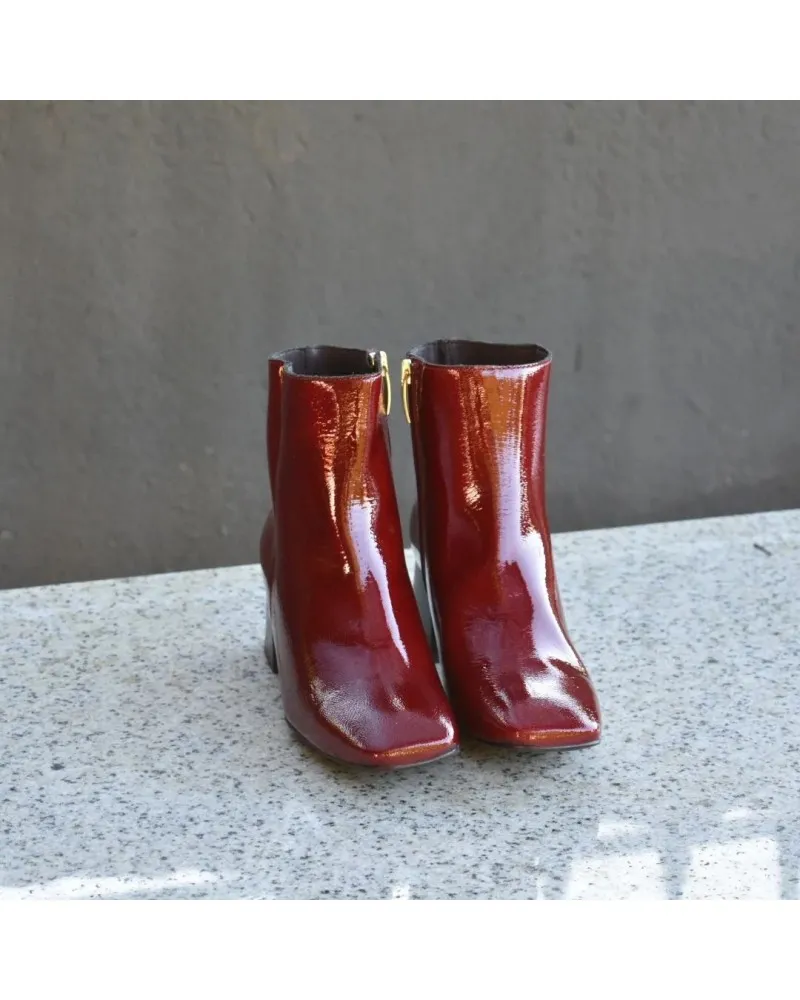 BOTINES DE CHAROL  PIEL |CALMODA 5103 TACóN ANCHO